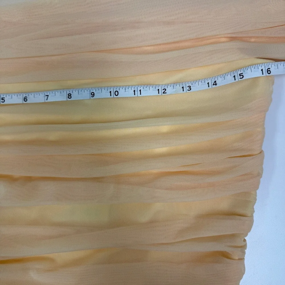 Abercrombie & Fitch Giselle Drop-Waist Maxi Dress Butter Yellow Size Large Tall